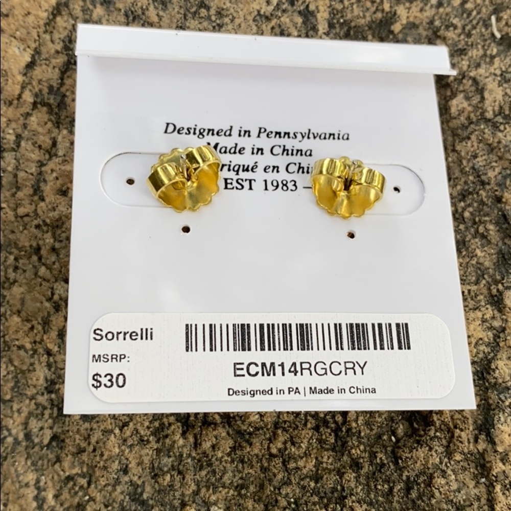 Sorrelli Swarovski Rose Gold Stud Earrings NWT - Picture 5 of 5